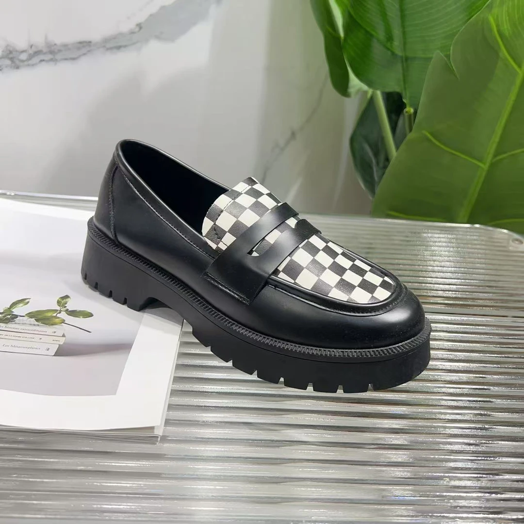 春季时尚小皮鞋英伦风软底舒适百搭款乐福单鞋R-27