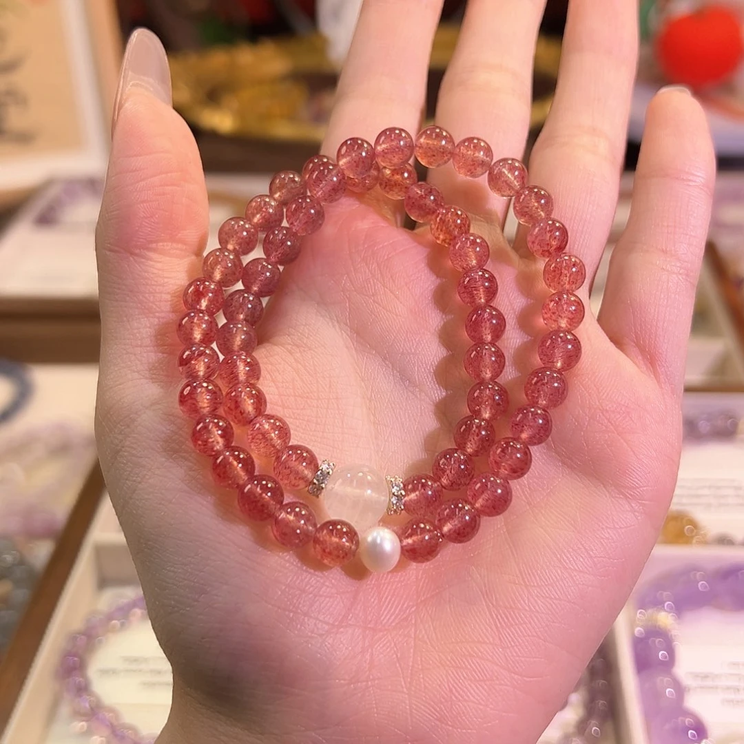 水晶手链未镶嵌草莓味