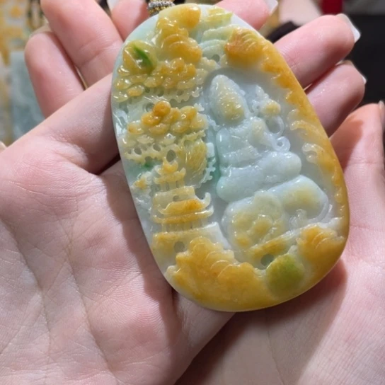 龙***天翡翠未镶嵌挂件翡翠