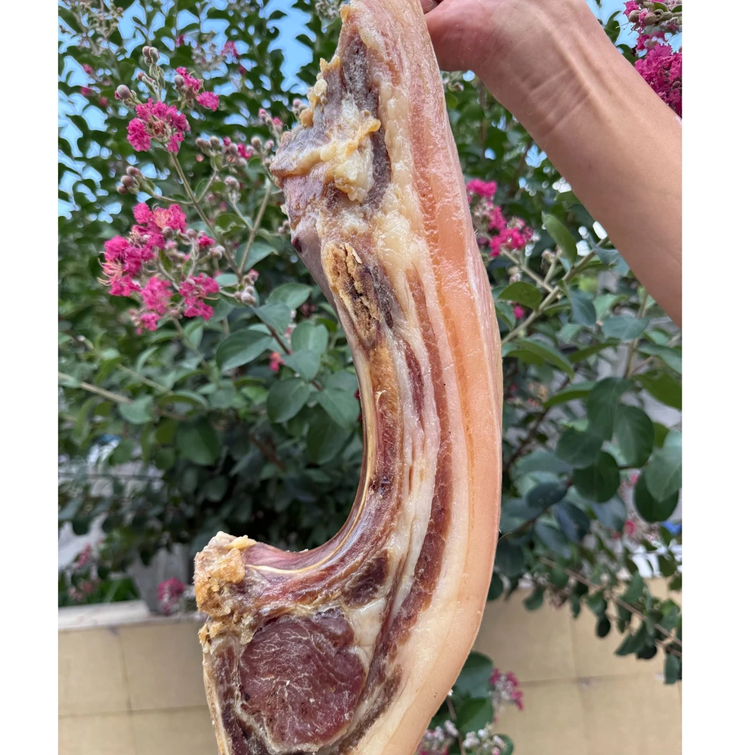 大别山农家手工腌制日晒风干黑土毛猪肉五花肉腊肉传统腊味咸货