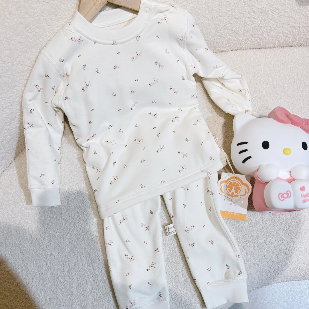 柚可贝丽-【桃花25138】双层蚕丝肩扣平腰家居服套装