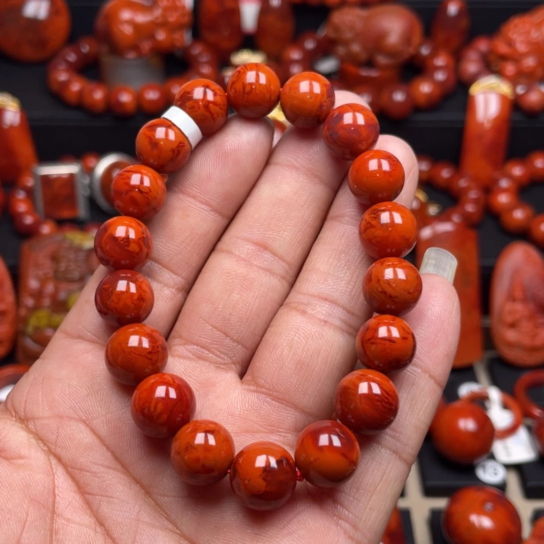 南红玛瑙珠宝奇石未镶嵌单圈11