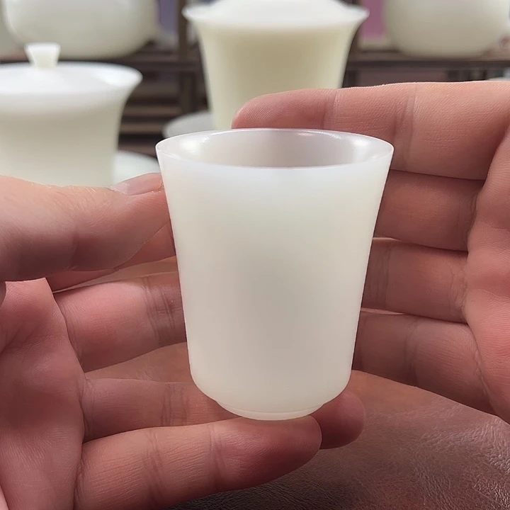 隐唐窑系列/璞玉素烧自生釉70ml闻香主人杯