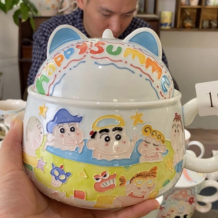 瓷片景德镇釉下彩手绘