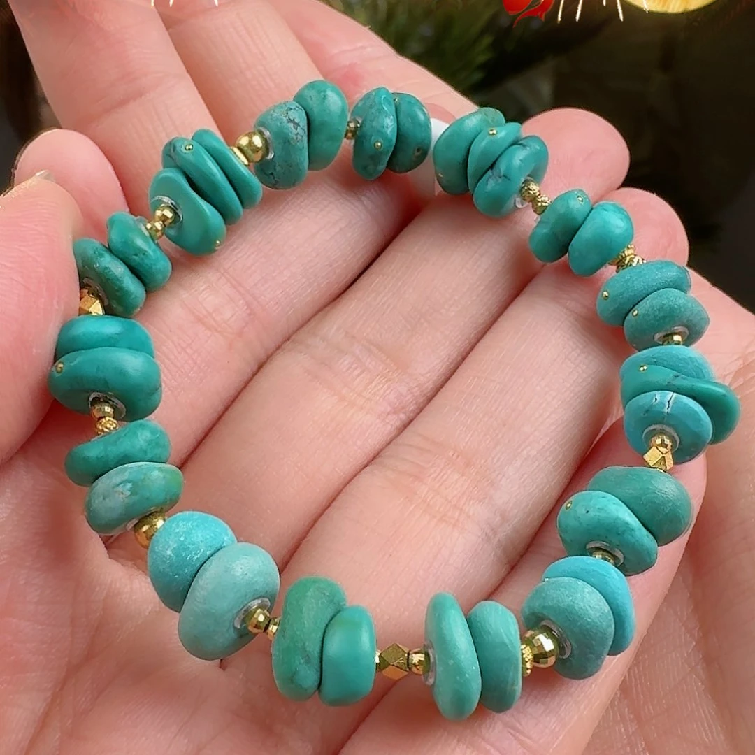 绿松石珠宝奇石18K金镶嵌