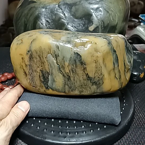 新疆金丝玉原石国画