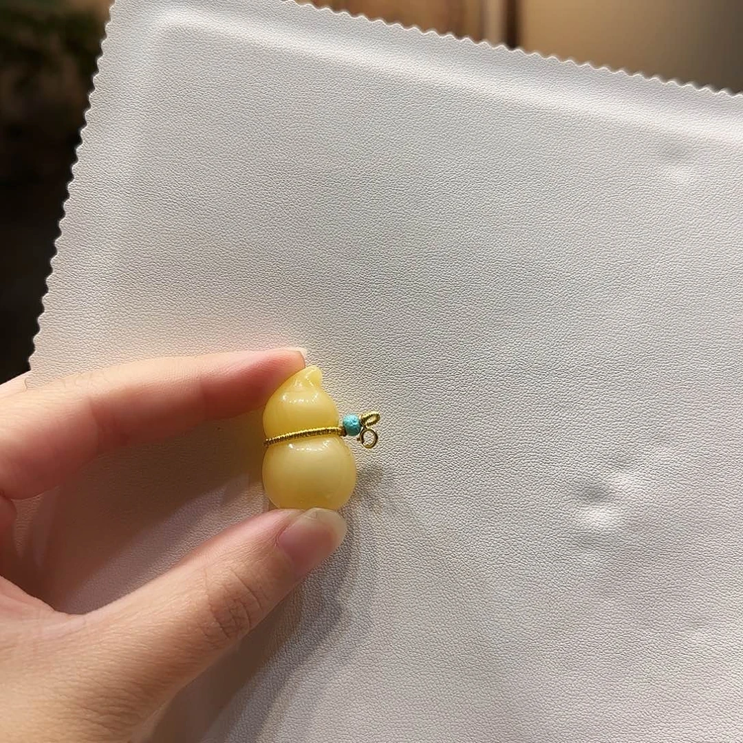 蜜蜡未镶嵌吊坠(不含链)蜜蜡葫芦吊坠