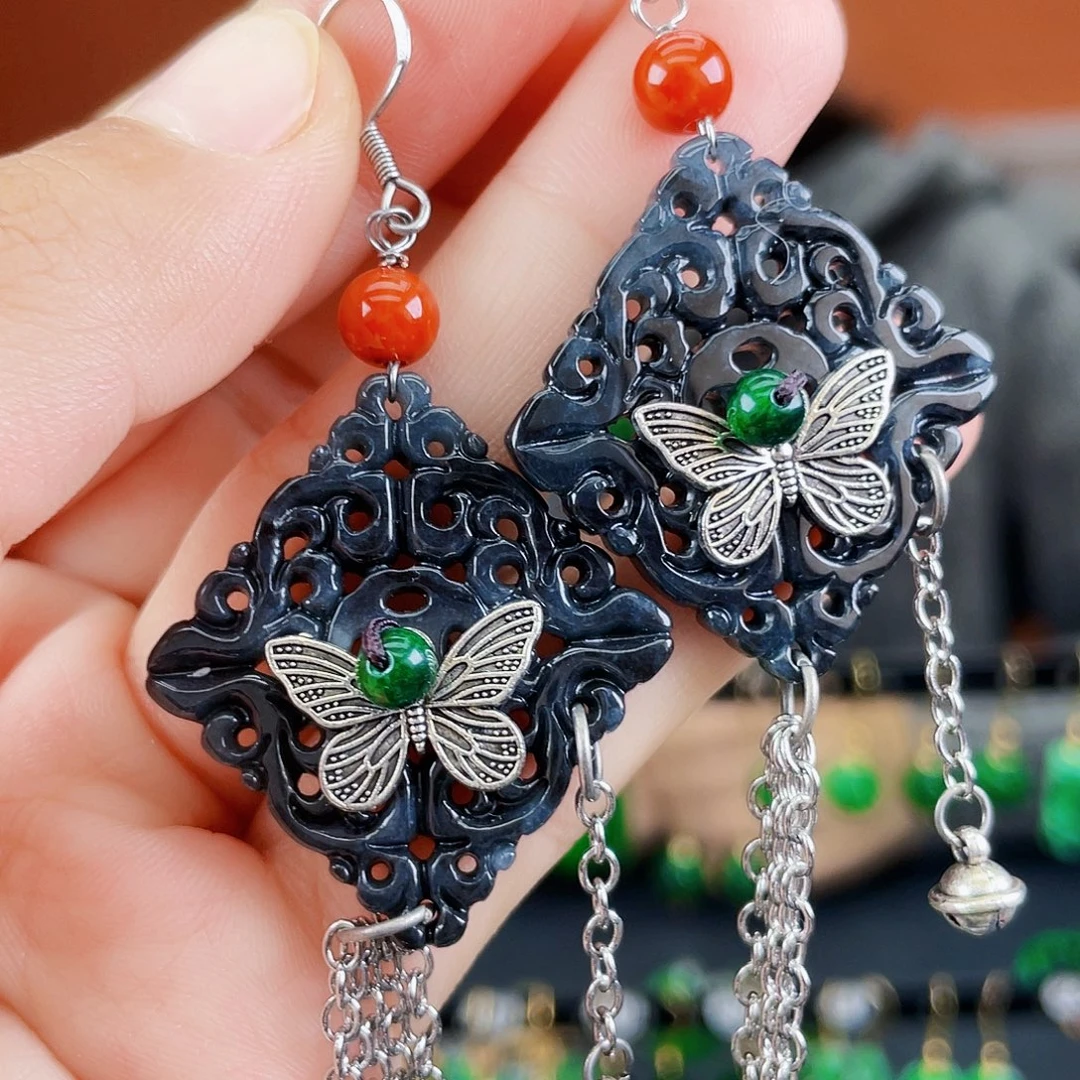 翡翠未镶嵌耳饰饰品