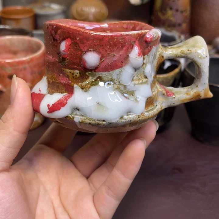 马场隆志 志野马克杯 备前烧