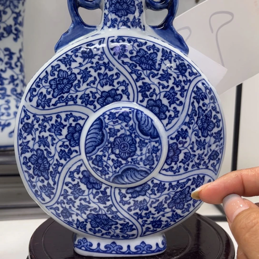 景德镇陶瓷花瓶摆件一对2个