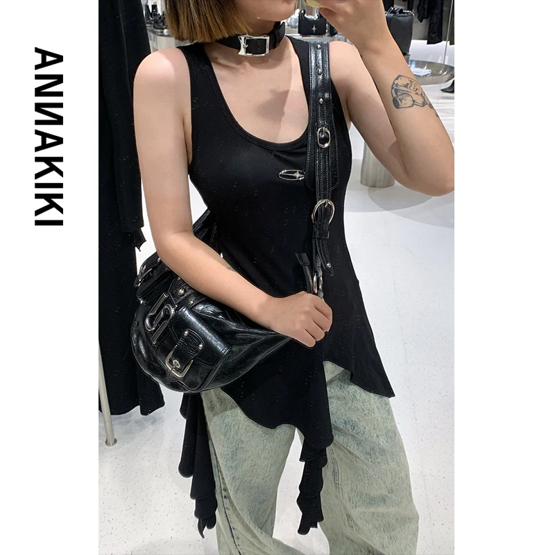 【李老板专属】ANNAKIKI 波浪边飘带背心 3D3A0203H450