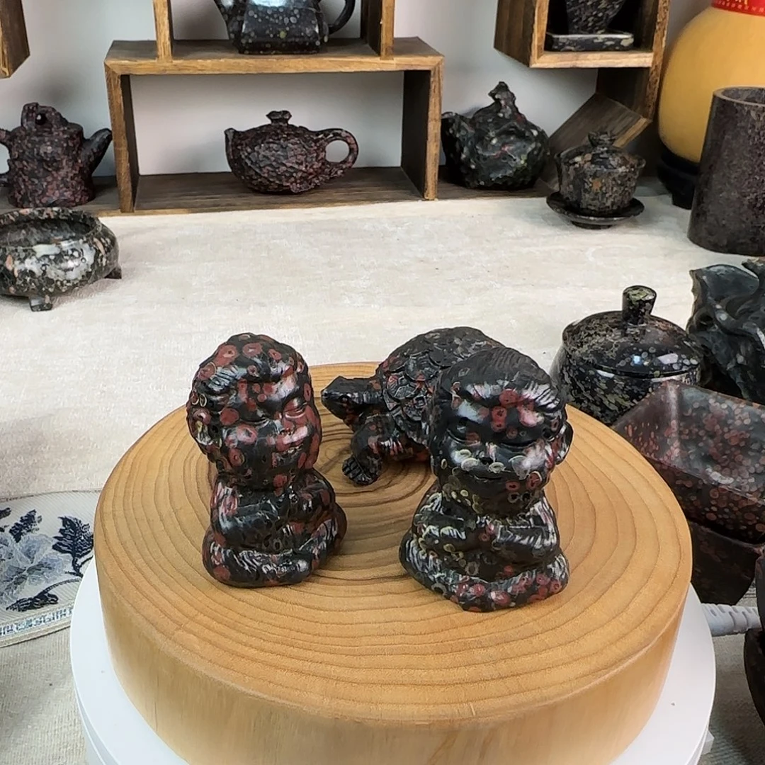 梅花玉精品茶摆件