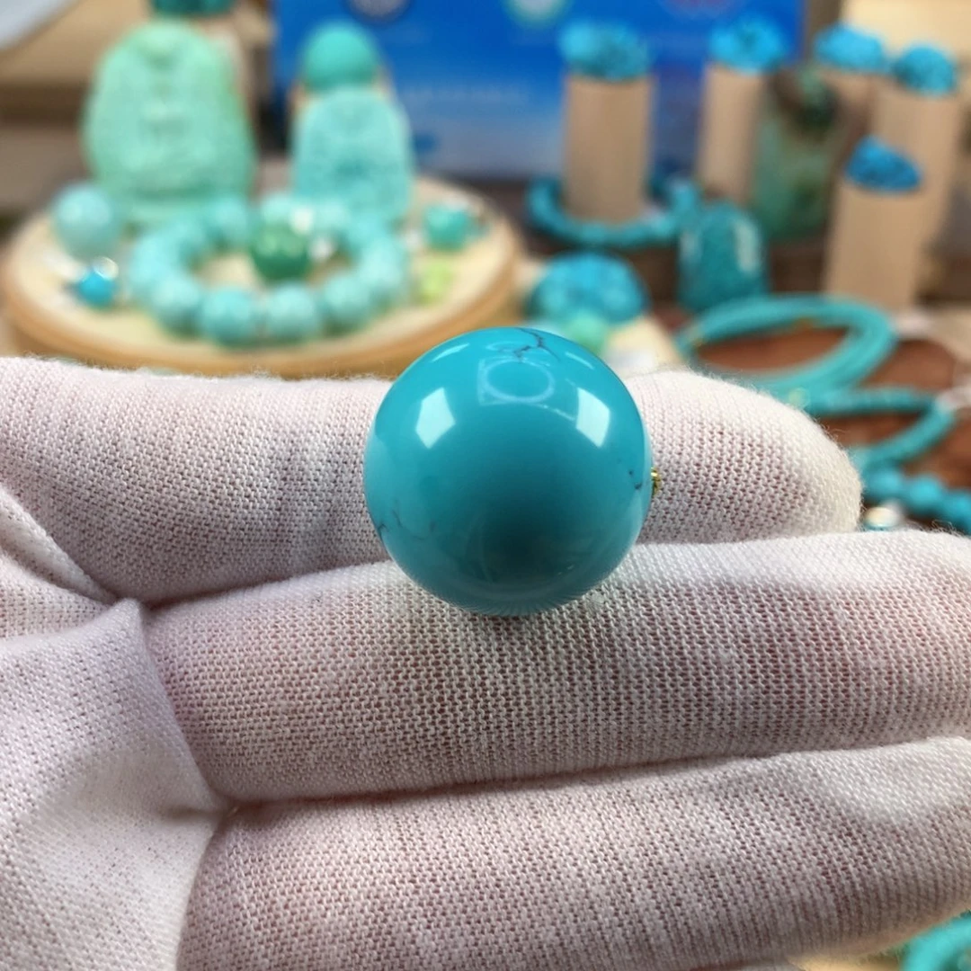 绿松石未镶嵌珠宝奇石20.7mm