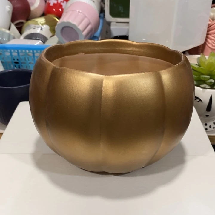 摆件陶盆有孔 微瑕介意勿拍