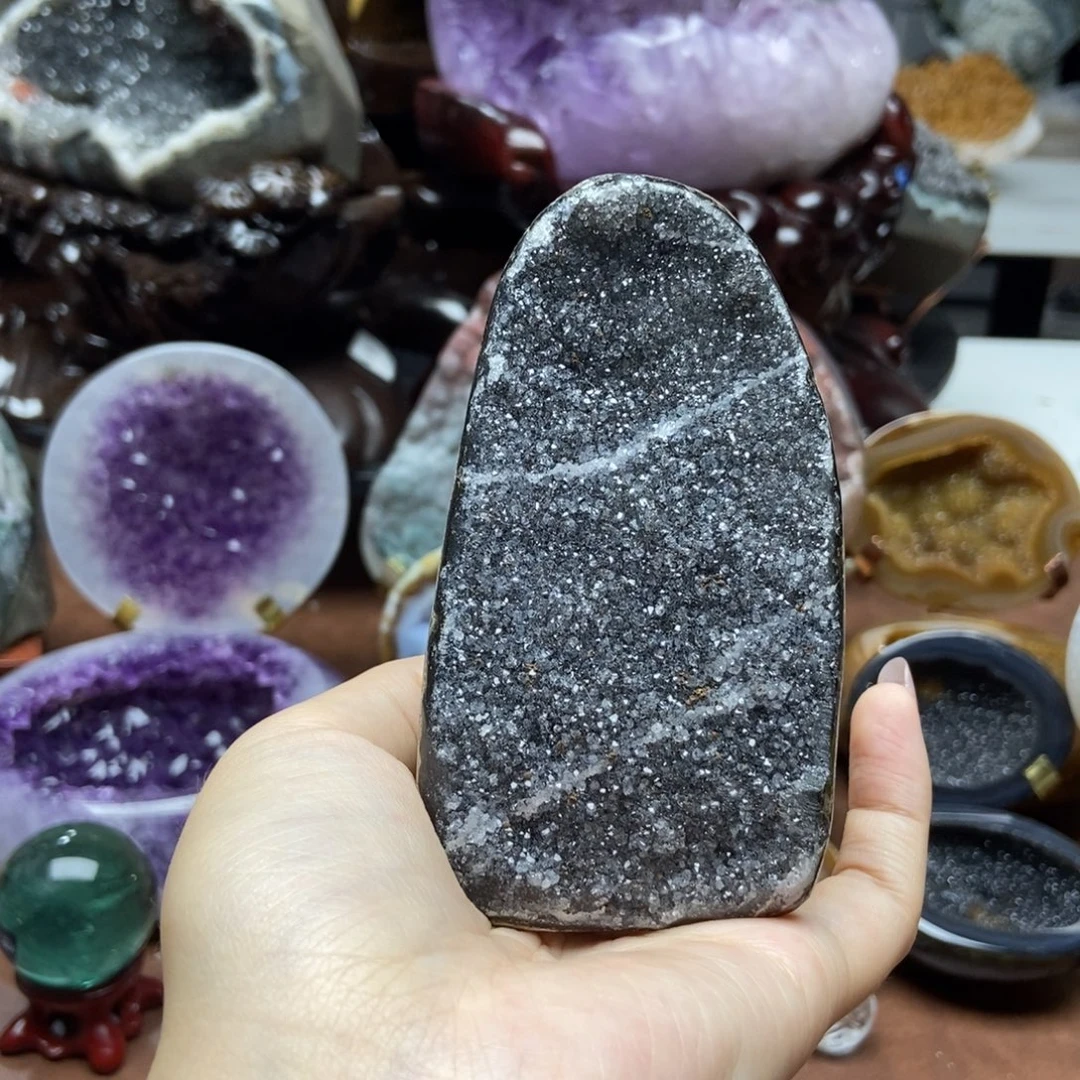 紫晶摆件未镶嵌水晶