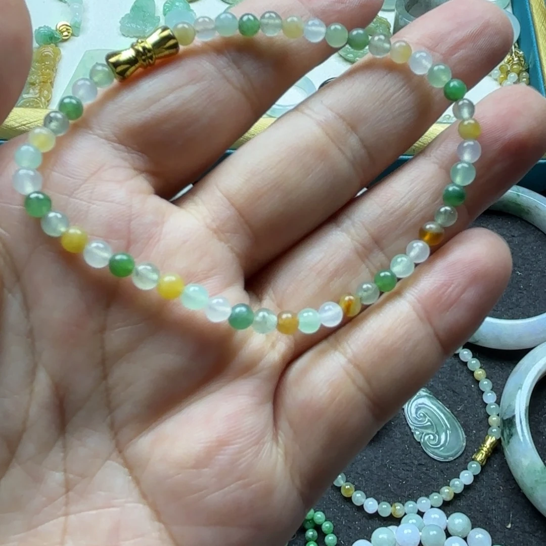 翡翠未镶嵌颈饰手串3.8