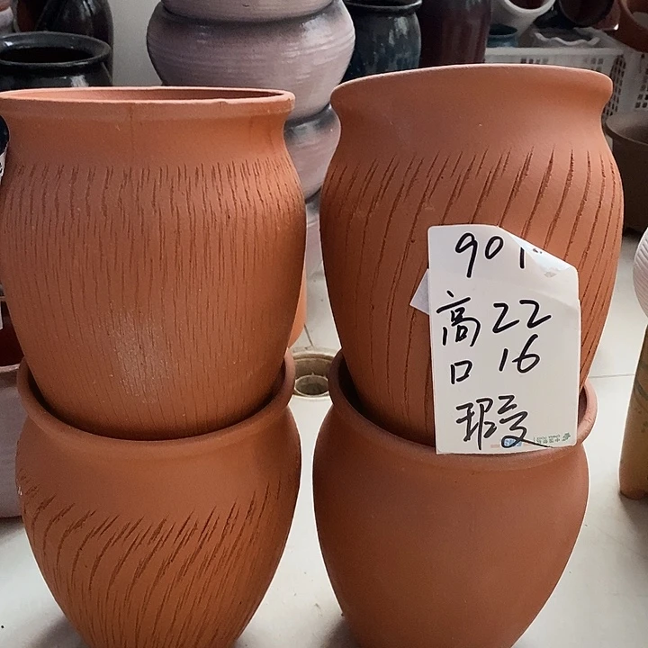 粗陶红陶绿植花盆901