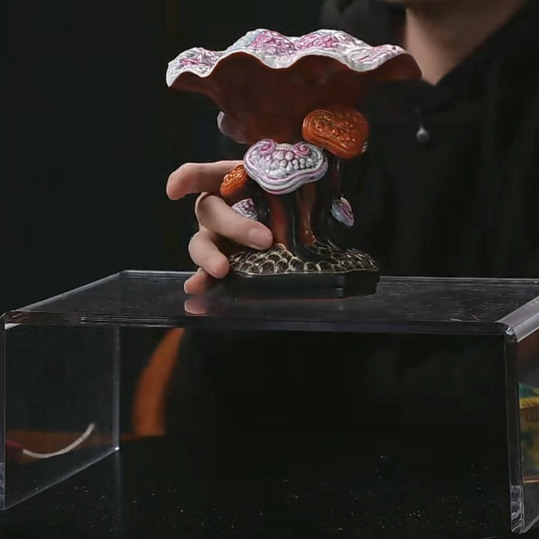 X仿生瓷灵芝型摆件