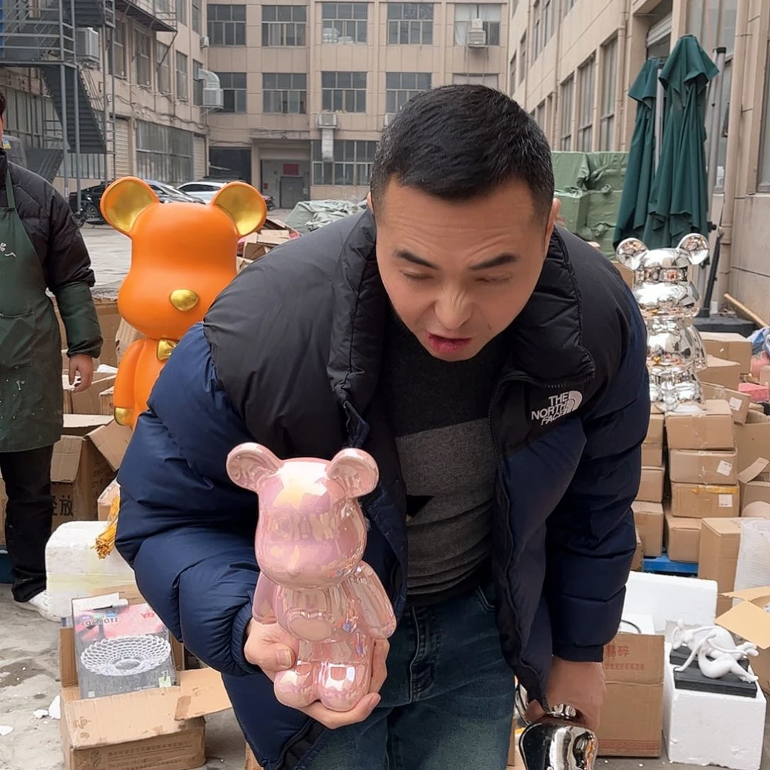 树脂21厘米粉摆件摆件
