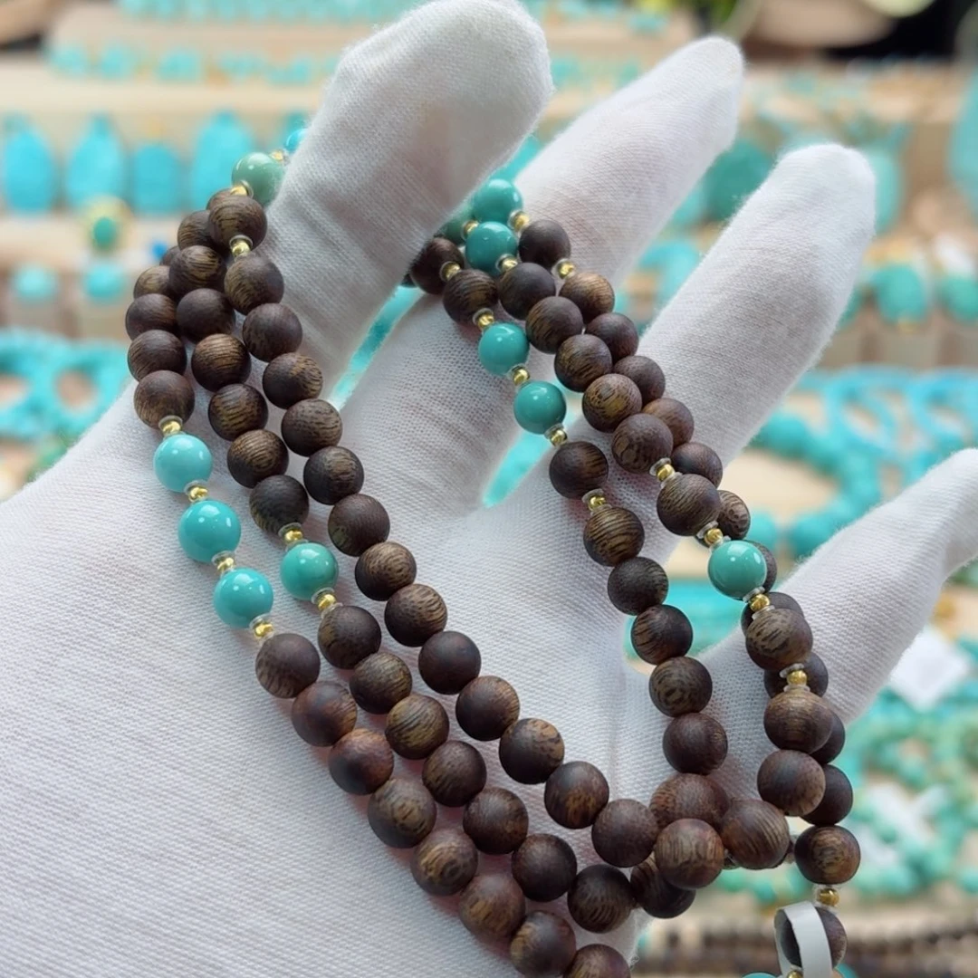 绿松石18K金镶嵌珠宝奇石