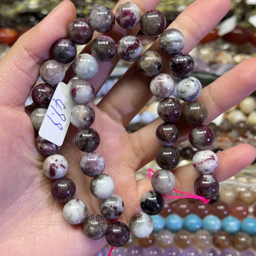 玛瑙/玉髓散珠天然梅花碧玺卡10.6长条38厘米