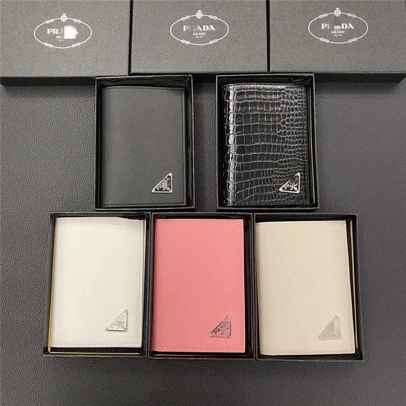 老花三角标P家卡包皮质复古商务时尚男女潮流L家护照卡夹证件收纳