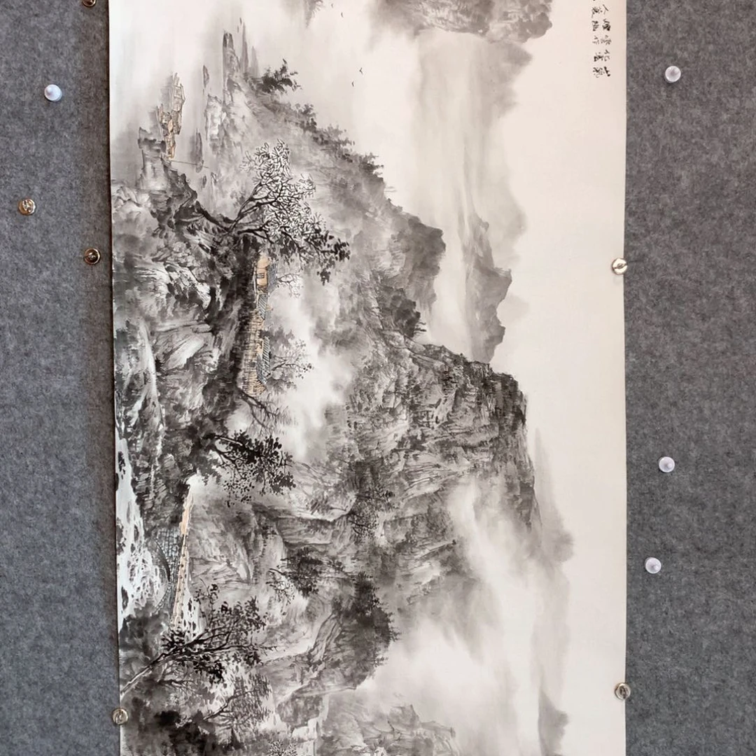 c***3国画山水作品写意