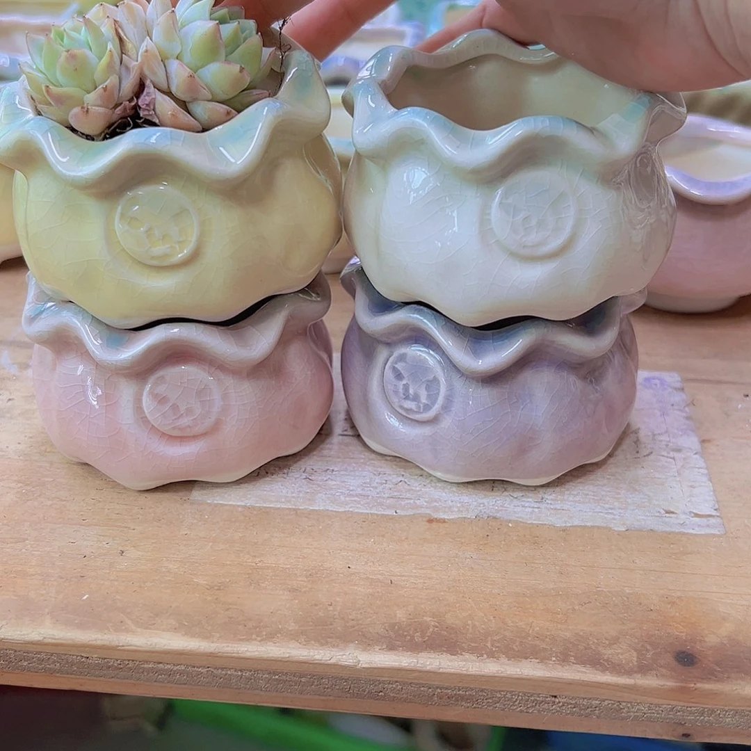 陶瓷花盆当场满12包邮