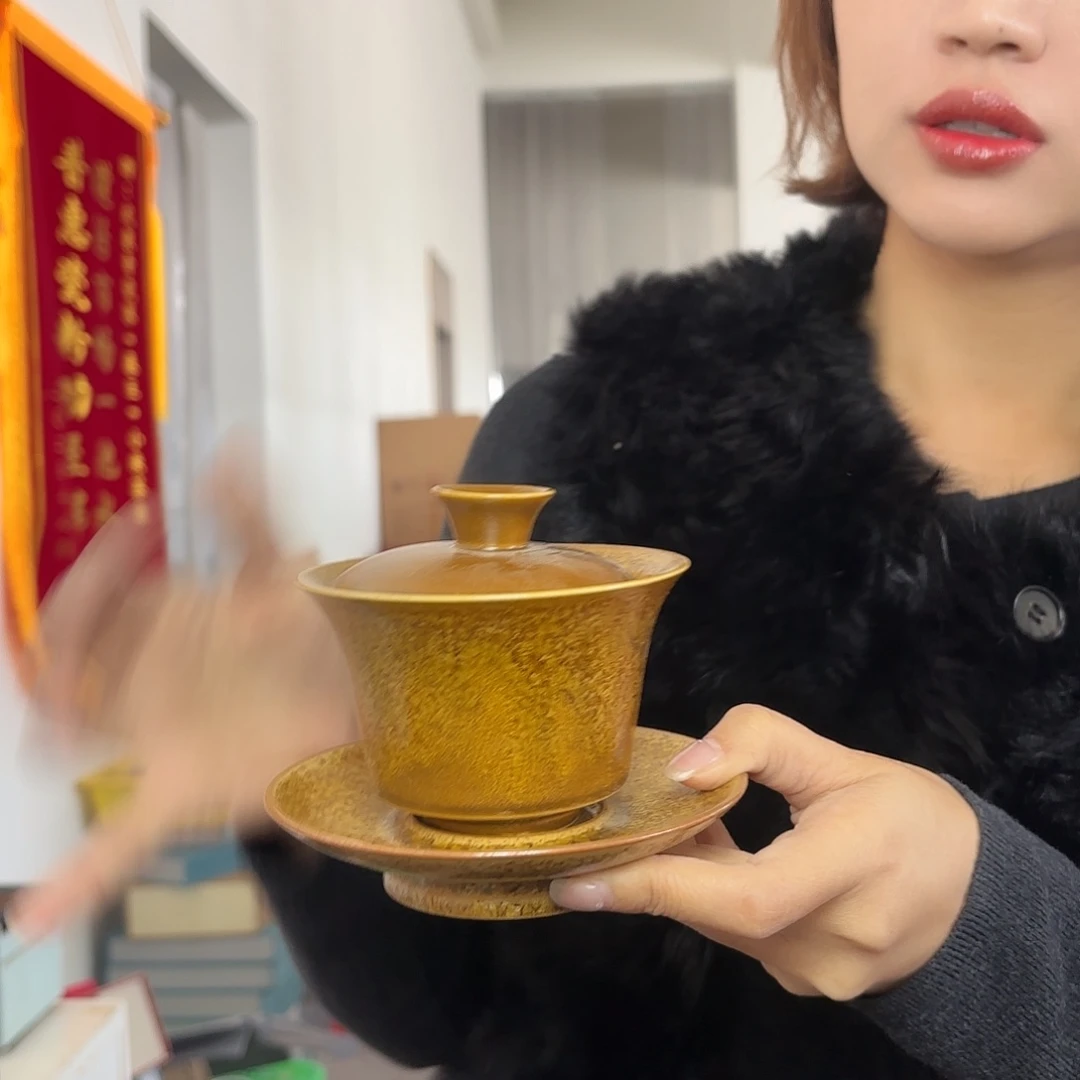 龙泉云间青瓷小米茶器
