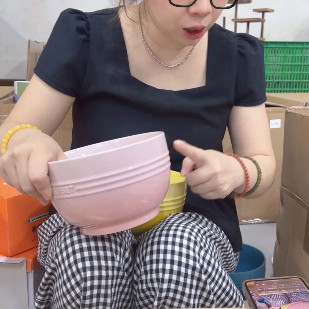 老姊妹家瓷器好漂亮轻虹粉色面wan
