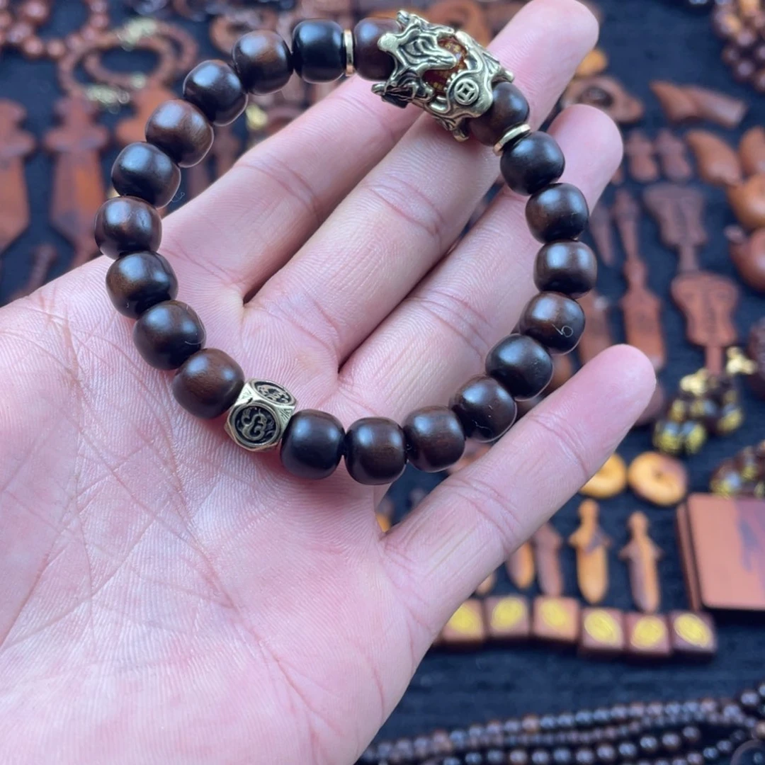 枣木枣木玉华貔貅手串随机发货