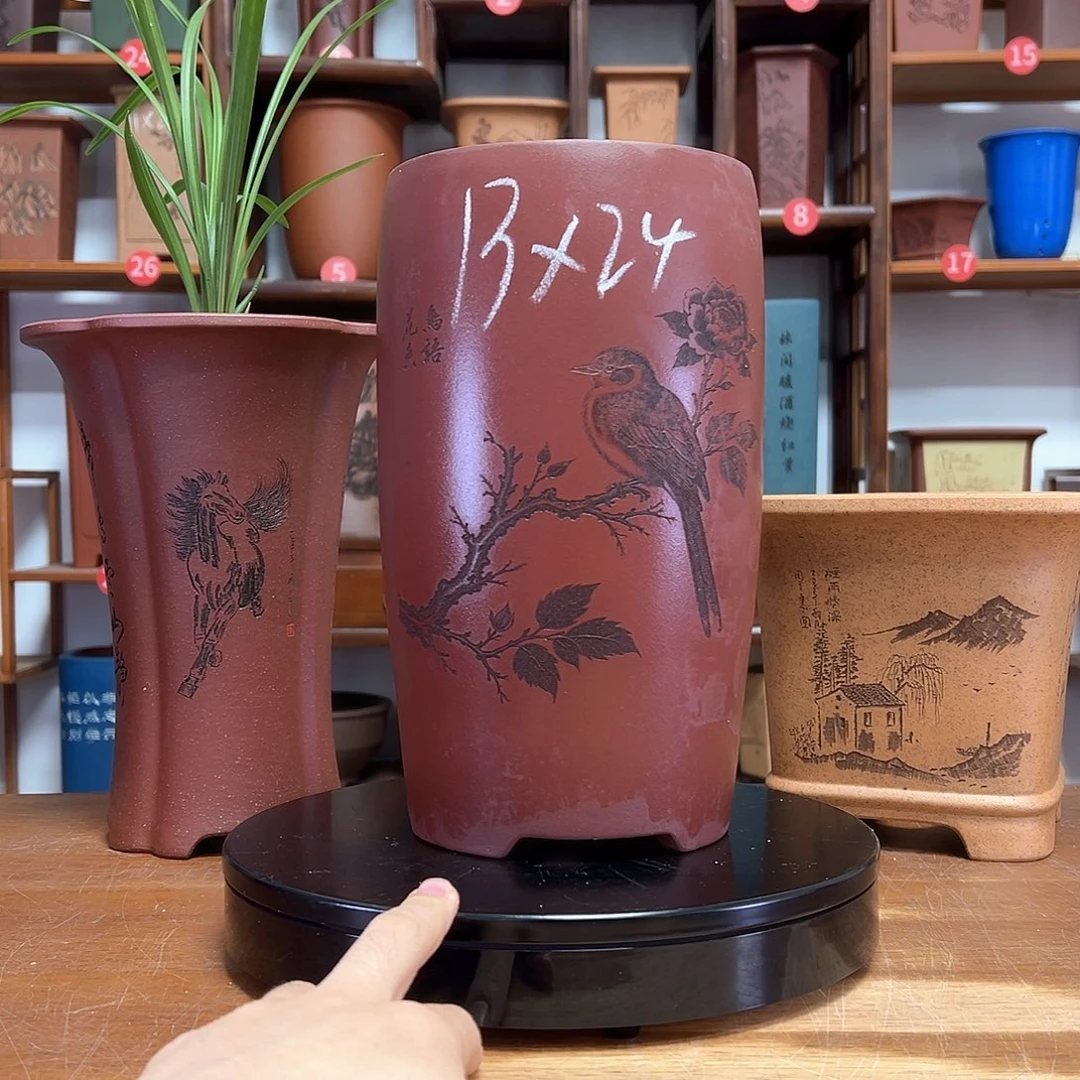 花盆紫砂周之夏精品紫砂花盆