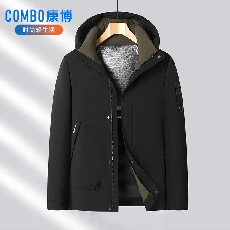 combo/康博90白鸭绒户外防寒羽绒服保暖连帽男款冬装冲锋衣2901