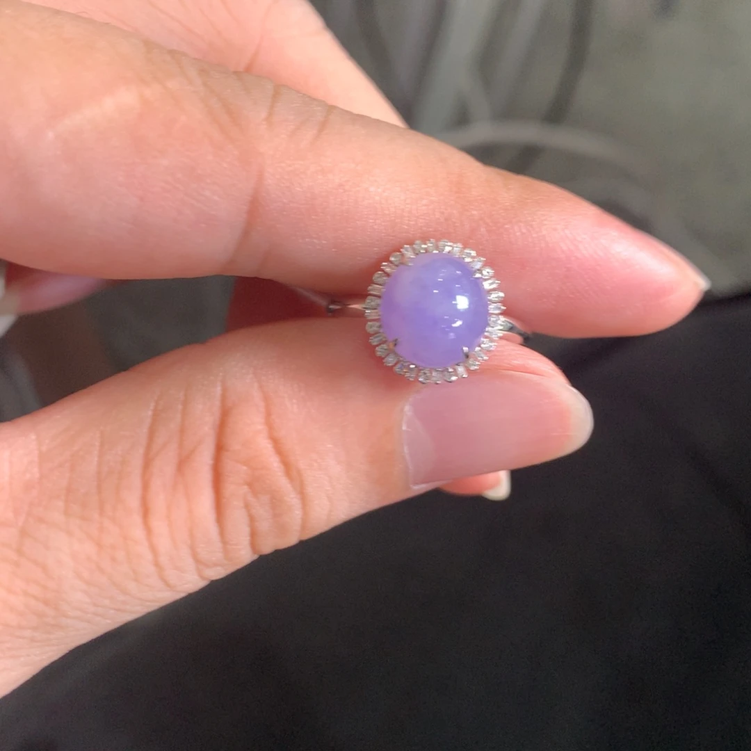 翡翠18K金镶嵌戒指翡翠