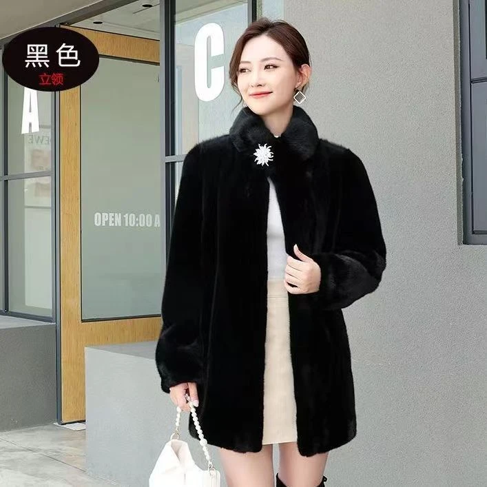 2024新款中长款女士毛毛外套
