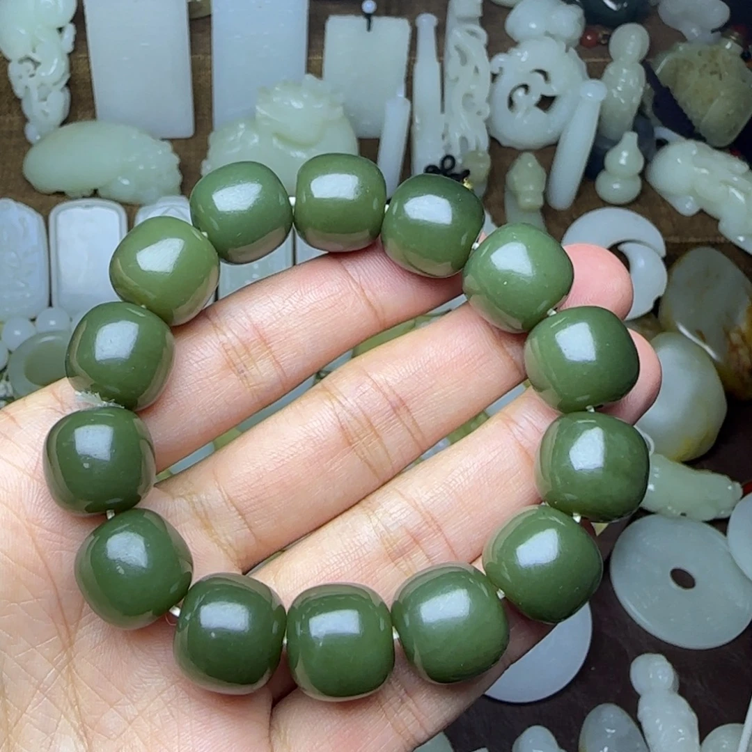 和田玉未镶嵌挂件卡16