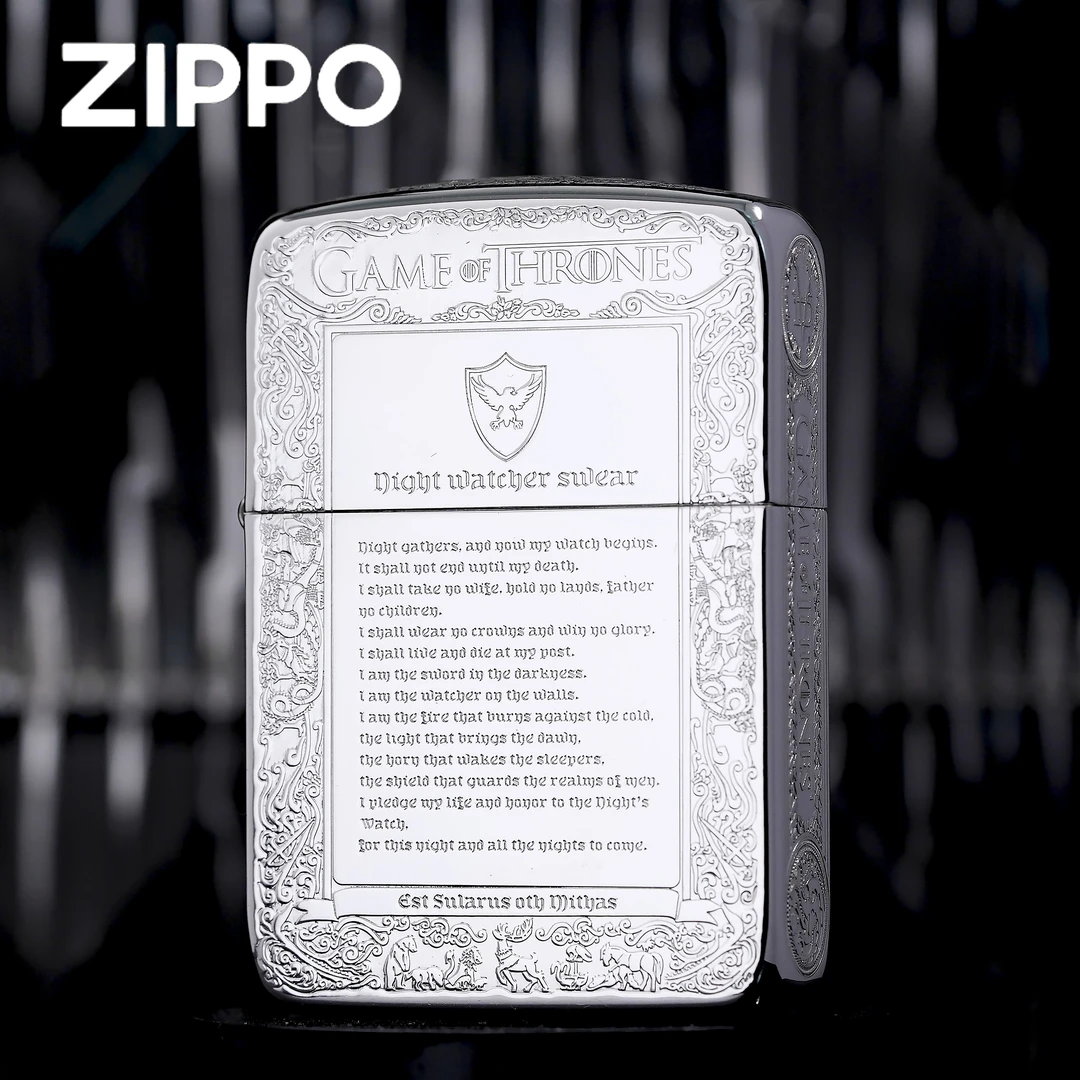 ZIPPO打火机正品/1941【包银冰与火之歌】五面精雕男士DYJ1