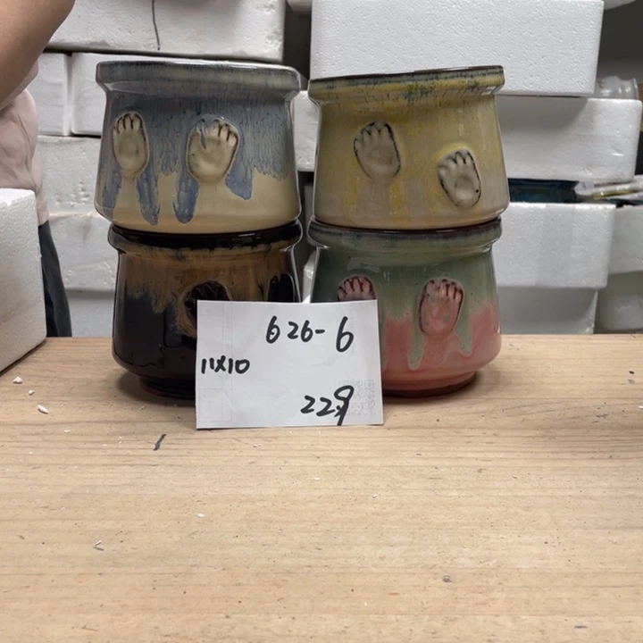 紫砂花盆多肉花盆微瑕6