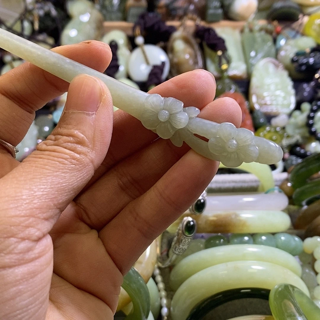 和田玉未镶嵌发簪