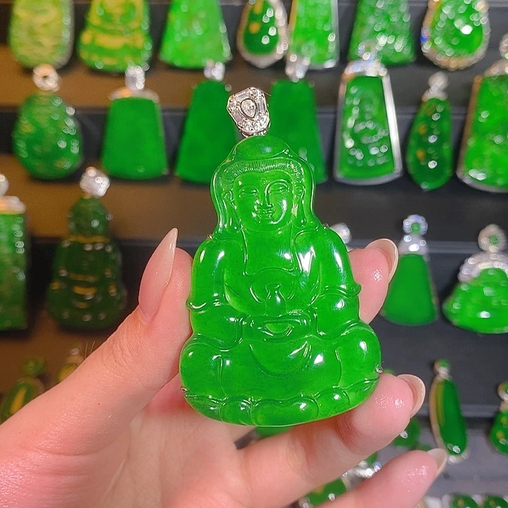 翡翠银S925镶嵌颈饰