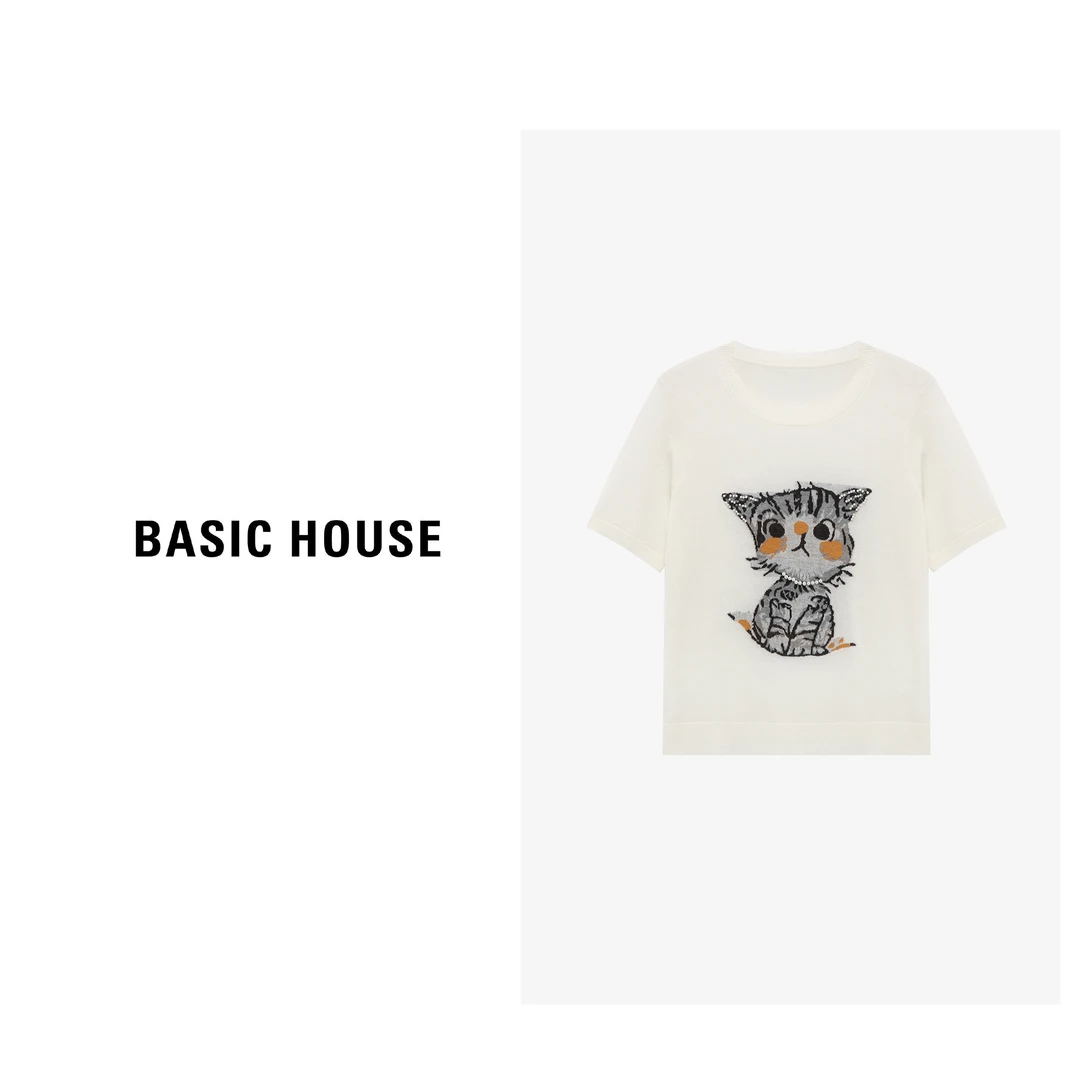 Basic House/百家好甜美温柔知性衣服女装洋气针织衫-B0625H5T412