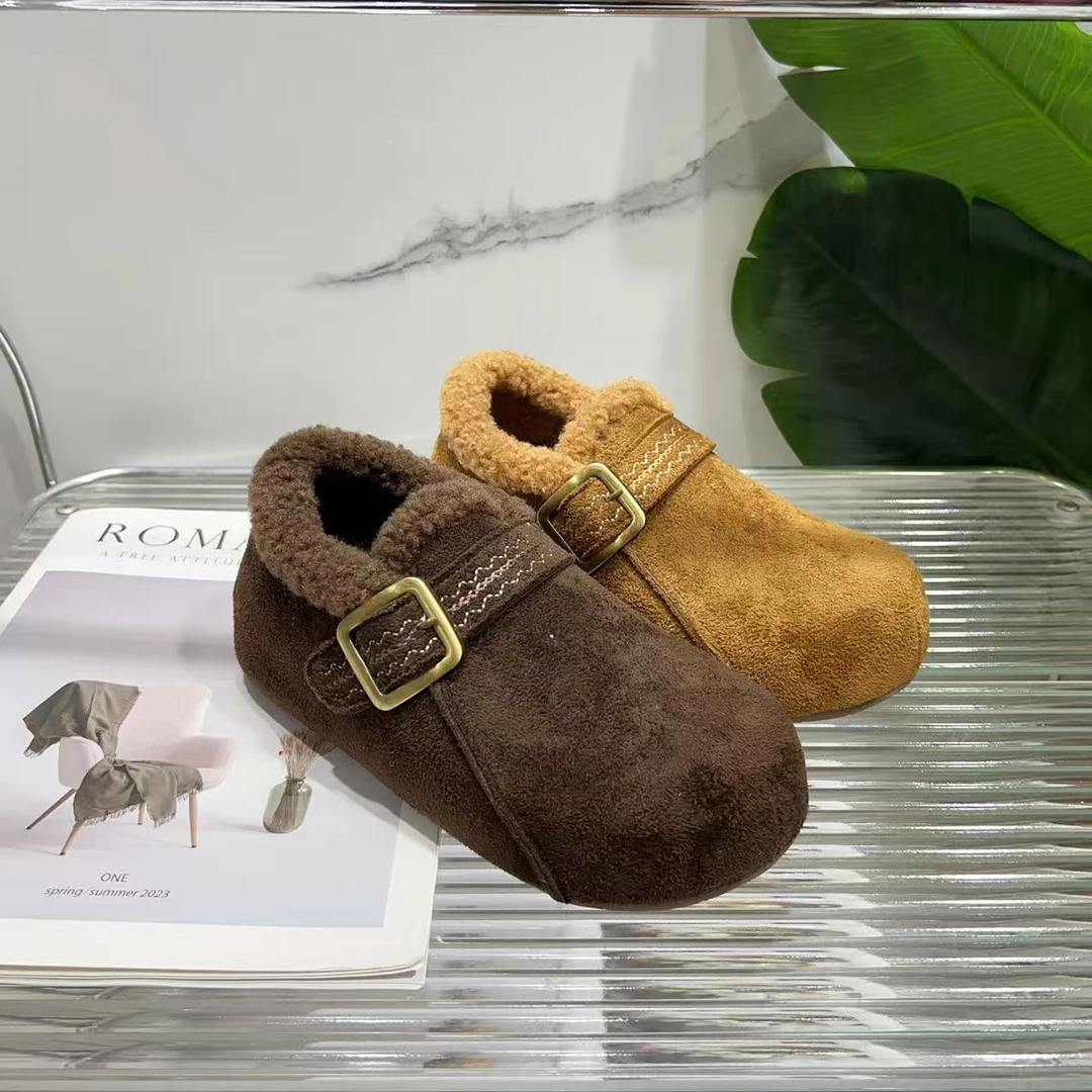 秋冬休闲款法式女新款百搭软底单鞋勃肯鞋2997-1