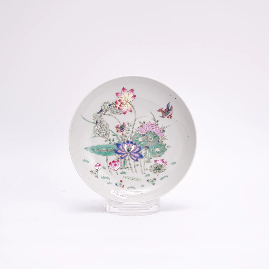 (AC7)2X060707-1粉彩满池娇纹瓷器