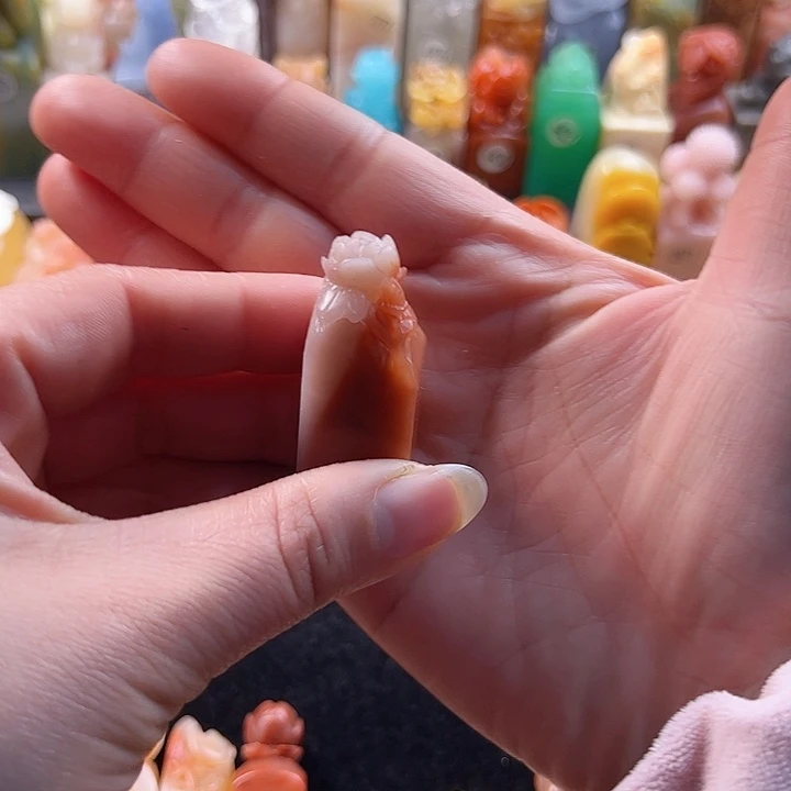 老挝石印石手工定制1.8厘米，牡丹，包刻字