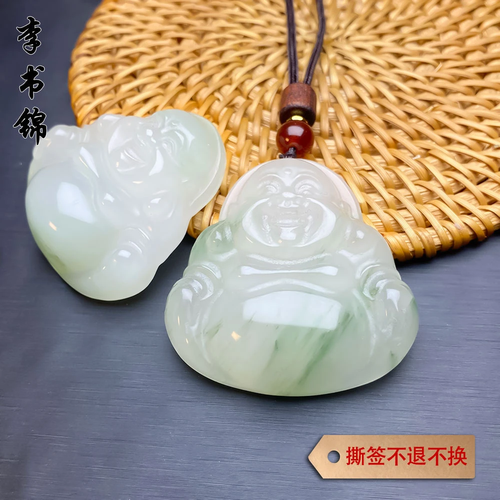 李书锦保真天山冰翠佛公挂件单个（多样性发货）吊坠