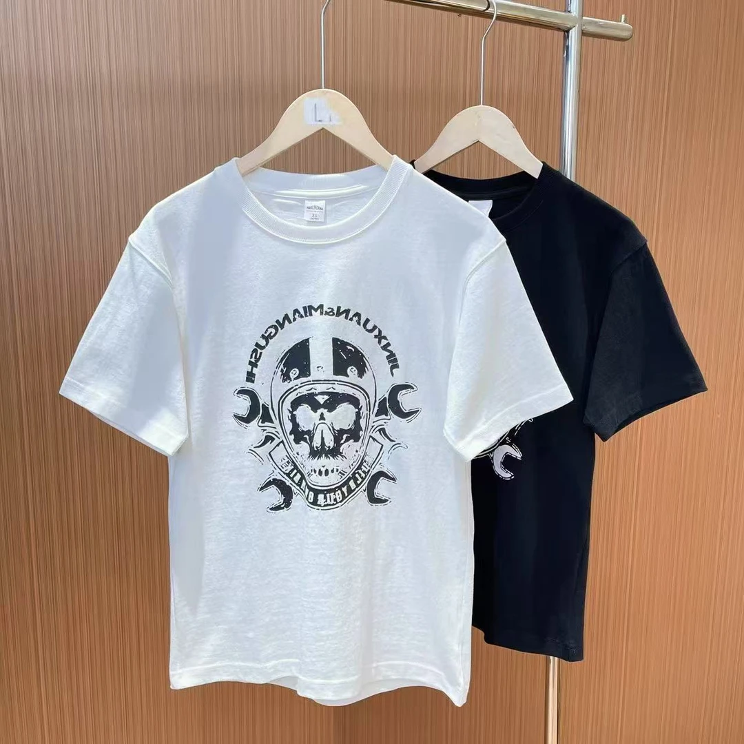 美式复古重磅T300克 水洗纯棉印花短袖T恤情侣款 33506 DM24F667