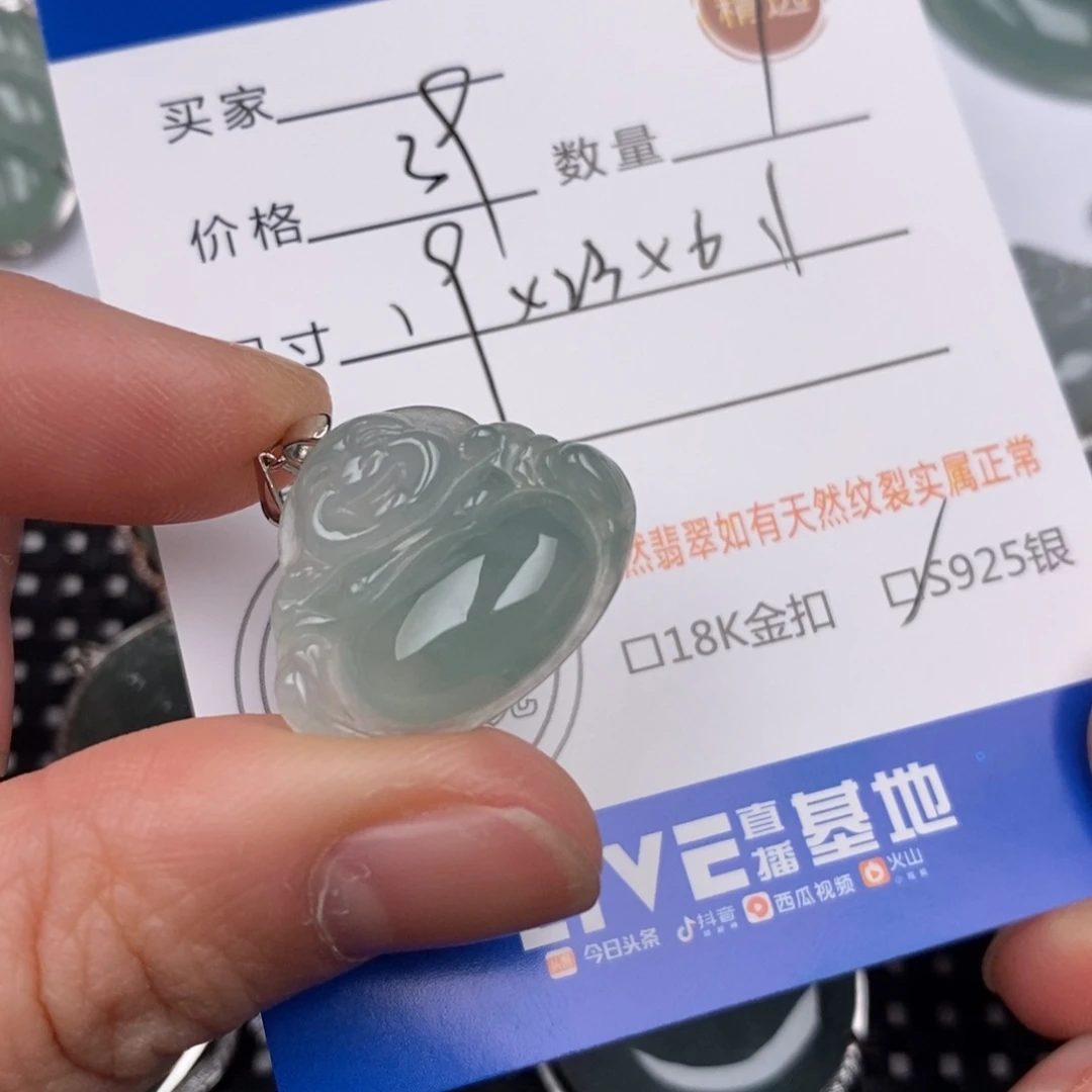 翡翠银S925镶嵌颈饰