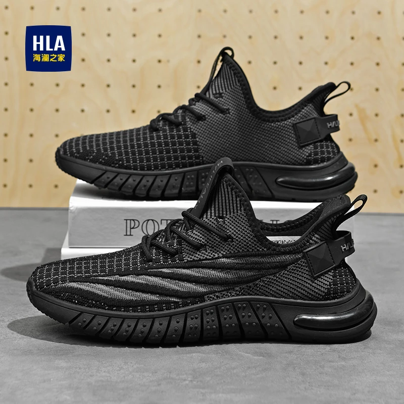 海澜之家男鞋冬季网面透气运动跑步休闲慢跑专用缓震椰子老爹潮鞋