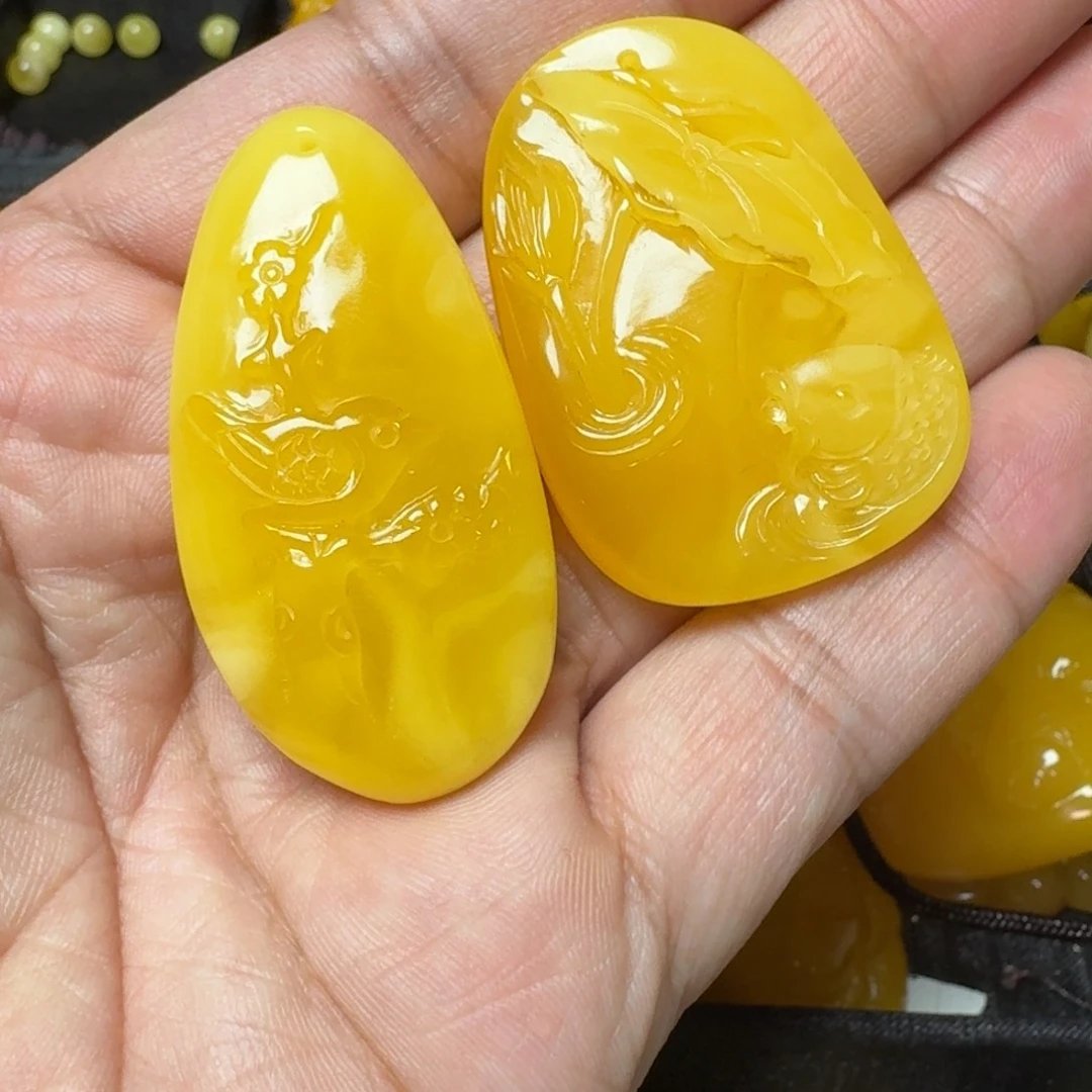 蜜蜡颈饰未镶嵌会***胖103