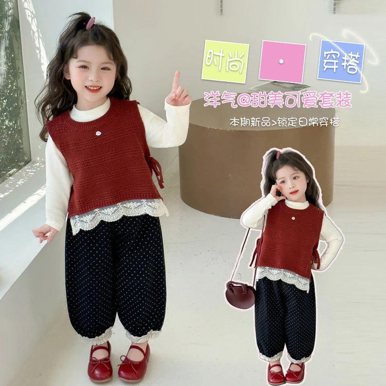 甲三件套童装儿童女童2025年款衣服炸街潮服仙女服秋冬款男孩马甲